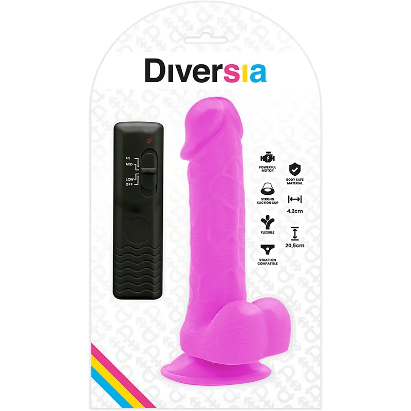 Vibrators DIVERSIA FLEXIBLE VIBRATING DILDO Photo 7