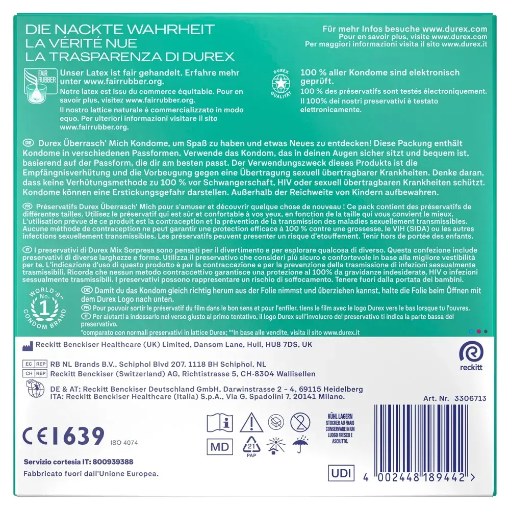 Prezervatīvi Durex Überrasch' Mich — 30 gab. Photo 9