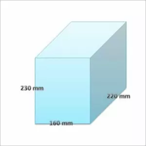 Packing box OEM 150-02416 brown 220×160×230 mm — archive/storage box