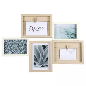 Multi picture frame Hama Kalmar Oak White MDF