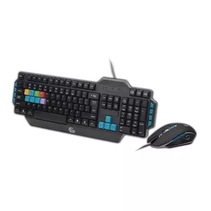 Gembird KBS-UMG-01-DE Keyboard Mouse included Gaming USB German Black