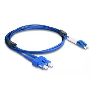 DeLOCK Fiber Optical Cable LC Duplex to SC Duplex Singlemode OS2 2 m