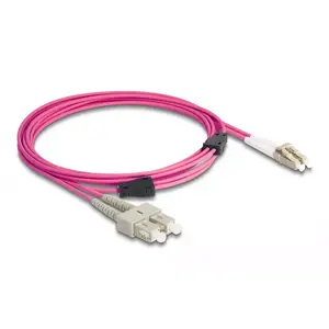DeLOCK Fiber Optical Cable LC Duplex to SC Duplex OM4 3m
