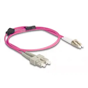 DeLOCK Fiber Optical Cable LC Duplex to SC Duplex OM4 1 m