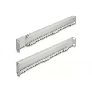 Mounting bracket DeLOCK 19" adjustable length 368-600mm grey 2 pcs