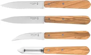 Набор кухонных ножей Opinel Essentials 4 предмета, модель 2163 — компактные лезвия для повседневной готовки