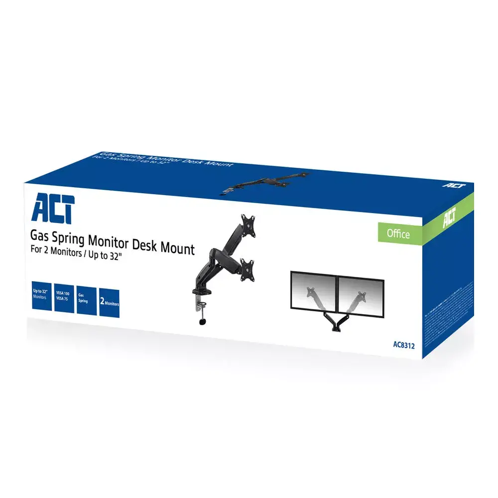 ACT Gas spring dual monitor arm office Photo 2