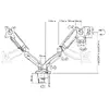 ACT Gas spring dual monitor arm office Photo 6