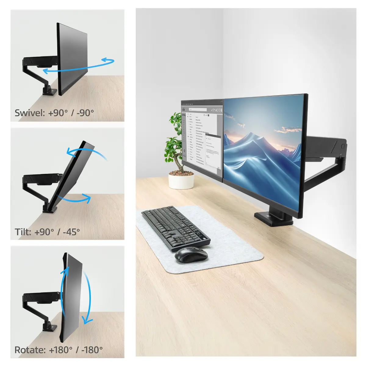 ACT AC8312 Dual Monitor Desk Mount Photo 14