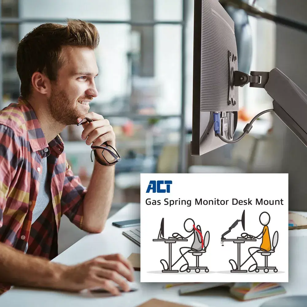 ACT gāzes atsperes monitora statīvs birojam AC8311 Photo 4