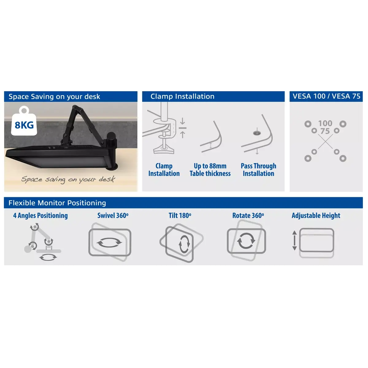 Мониторный кронштейн ACT Single AC8301 Photo 5