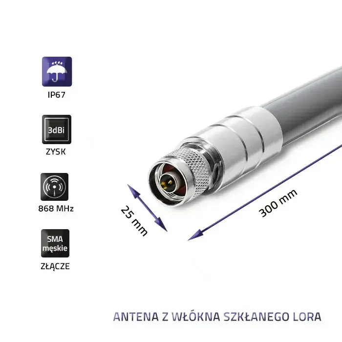 QOLTEC 57023 LoRa āra antena 3 dBi Photo 2