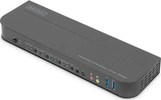 KVM slēdzis Digitus 4-portu 4K60Hz 4