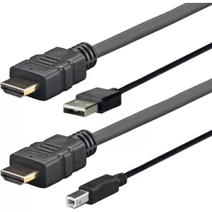 Vivolink PROHDMIUSBAB5AMP video cable adapter 5 m HDMI + USB Type-A + USB Type-B Black
