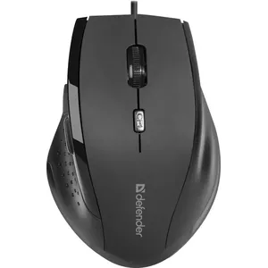 Проводная оптическая мышь DEFENDER ACCURA MM-362 — 1600 DPI, USB Type-A, амбидекстр, чёрная, кабель 1.5 м