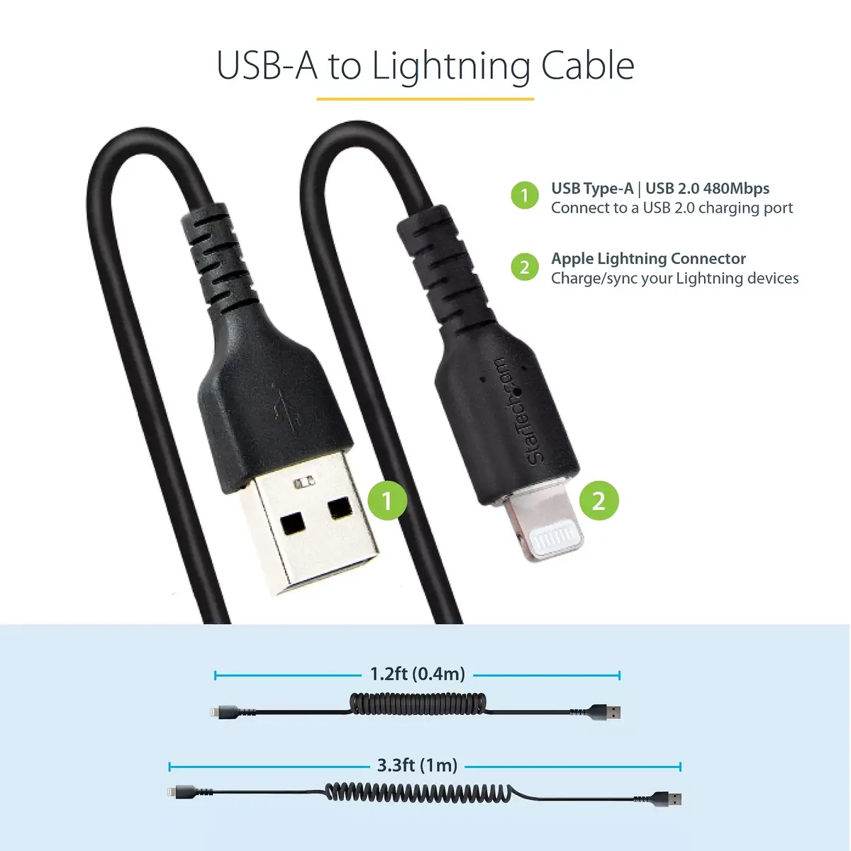 USB uz Lightning kabelis StarTech.com 1m MFi sertificēts Photo 8