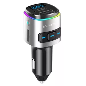 FM raidītājs 4smarts 456201 Cigāru aizdedzinātājs Melns Sudrabs AM FM Bluetooth
