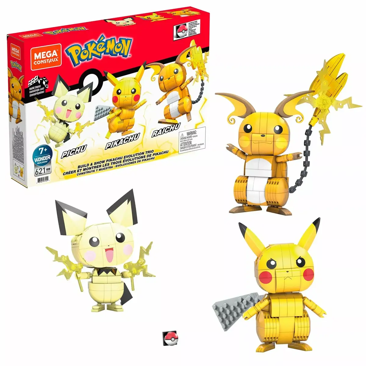 Mega Bloks Mega Construx Pokémon Pikachu Evolution Trio GYH06 Photo 7