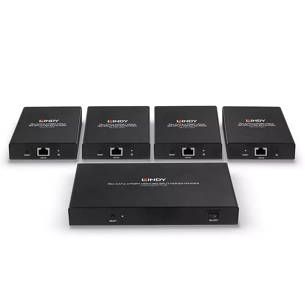 AV raidītājs un uztvērējs 70m Cat.6 4 Port HDMI Photo 3