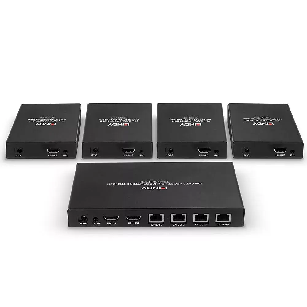 AV raidītājs un uztvērējs 70m Cat.6 4 Port HDMI Photo 4