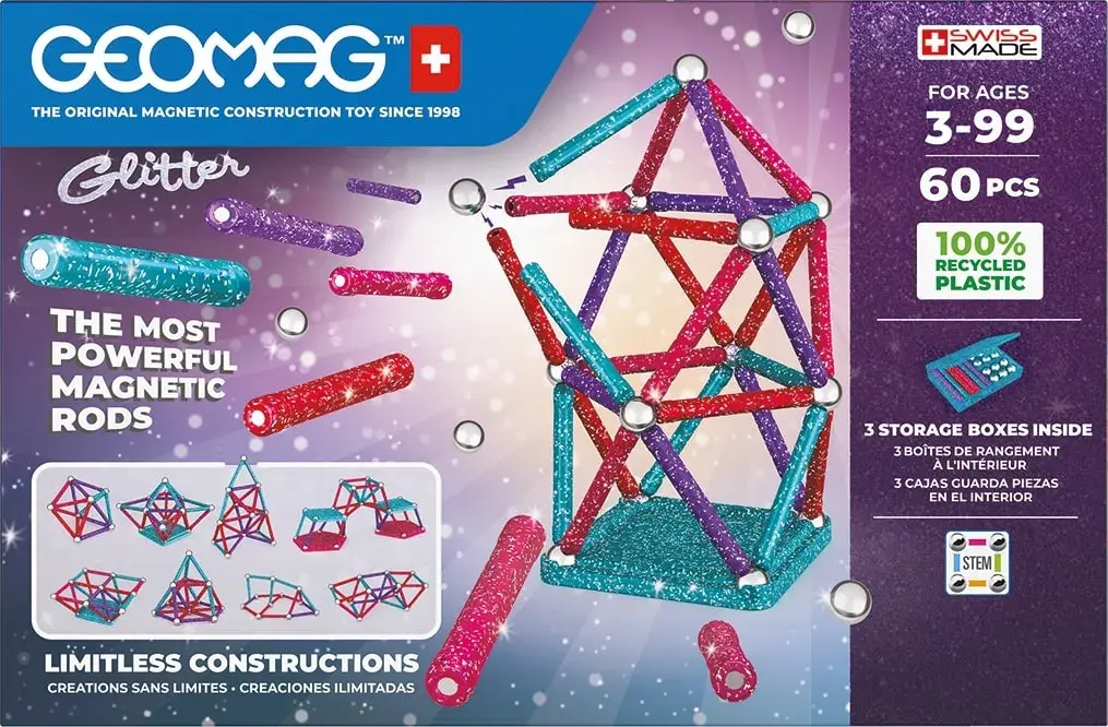 Игрушка с неодимовыми магнитами Geomag Glitter Recycled G536 Photo 3
