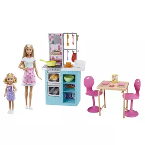Rotaļu komplekts MATTEL Barbie Chelsea — virtuve ar piederumiem, 3–6 gadi, daudzkrāsains