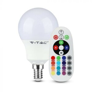 V-TAC spuldze LED Smart E14 3,5W P45 RGB+4000K