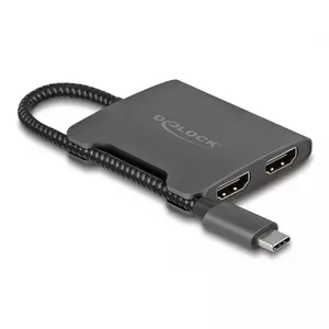 DeLOCK USB Type-C сплиттер DP Alt Mode на 2 x HDMI MST 4K 60 Hz
