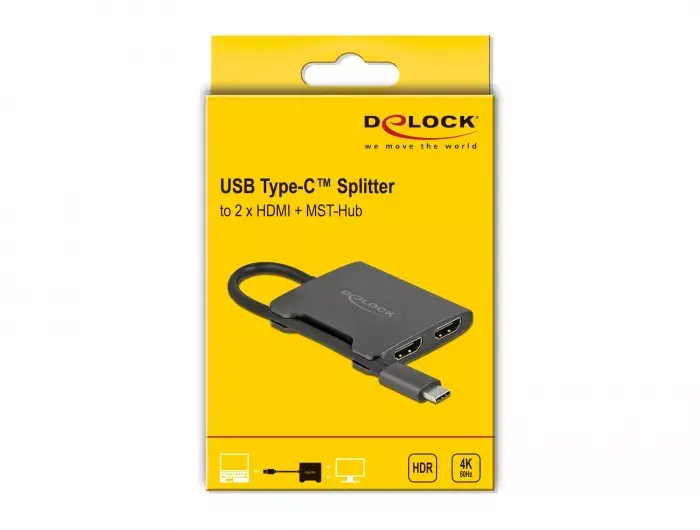 DeLOCK USB Type-C сплиттер DP Alt Mode на 2 x HDMI Photo 3