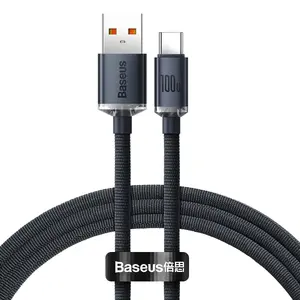 USB-A to USB-C cable Baseus CAJY000401 — 1.2m, PD 2.0 100W (20V/5A), QC 3.0, black
