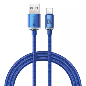 USB A to USB C data cable Baseus Crystal Shine 1.2 m, 0.48 Gbit/s, Blue