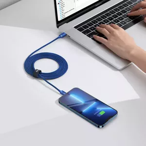 USB-C to USB-C cable Baseus Crystal 100W 2m (blue) for fast charging and data transfer