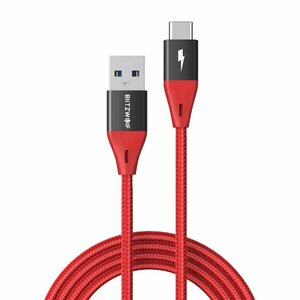 USB savienojuma kabelis ar USB-C BlitzWolf BW-TC22 3A, 20W, 1,8 m (sarkans)