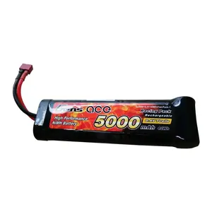 Akumulators Gens ace B-5000-8.4V-NIMH-Flat-Pack-T Melns
