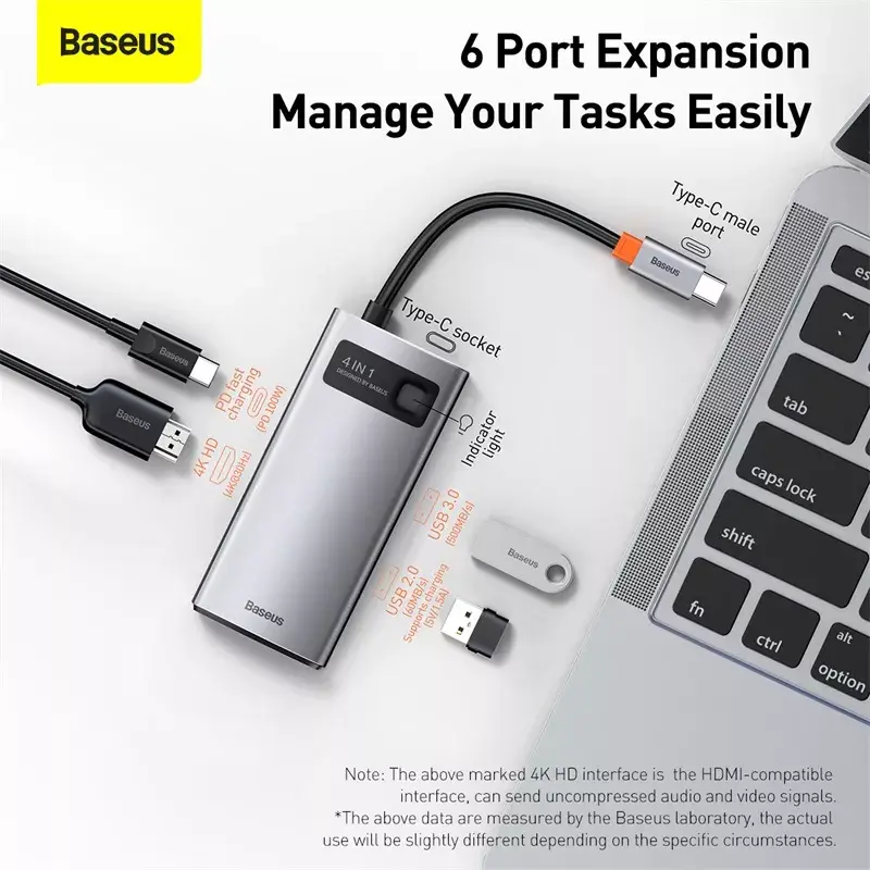 USB Hub Baseus Metal Gleam Photo 13