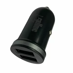 CallMe CA01 Kompakts Universāls Auto DC 12-24V Divu USB Ligzdu 2.4A Adaptīvs Ātrs Lādētājs Melns