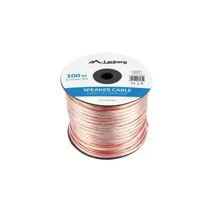 Speaker Cable LANBERG SC-2X10-10CC-1000-TR 2X1.0MM2 100M Transparent