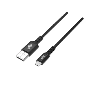 USB cable TB AKTBXKU2MISI20B — 2 m Micro USB, black silicone, Quick Charge