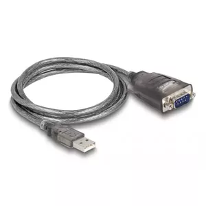 DeLOCK 61400 cable gender changer USB A RS-232 Black