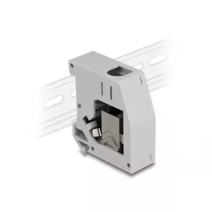 DeLOCK DIN sliedes adapteris RJ45 jack uz RJ45 jack Cat.6A Pelēks
