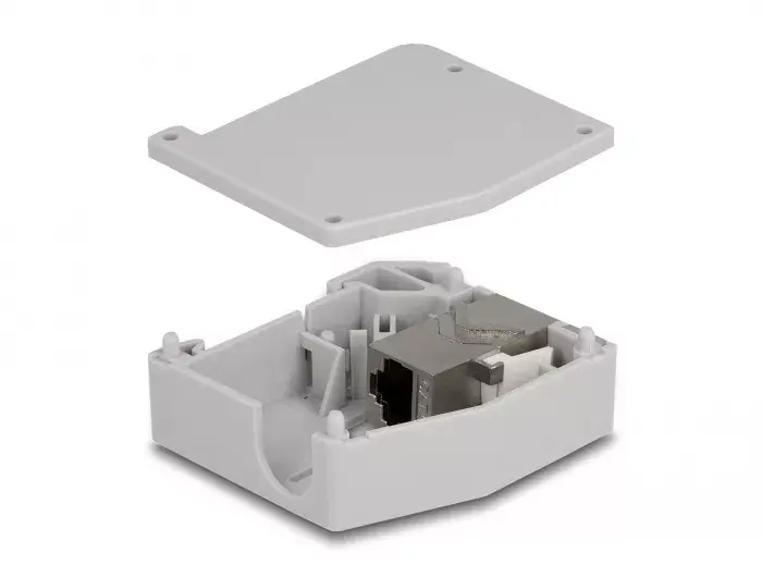 DeLOCK DIN sliedes adapteris RJ45 jack uz RJ45 jack Cat.6A Photo 2