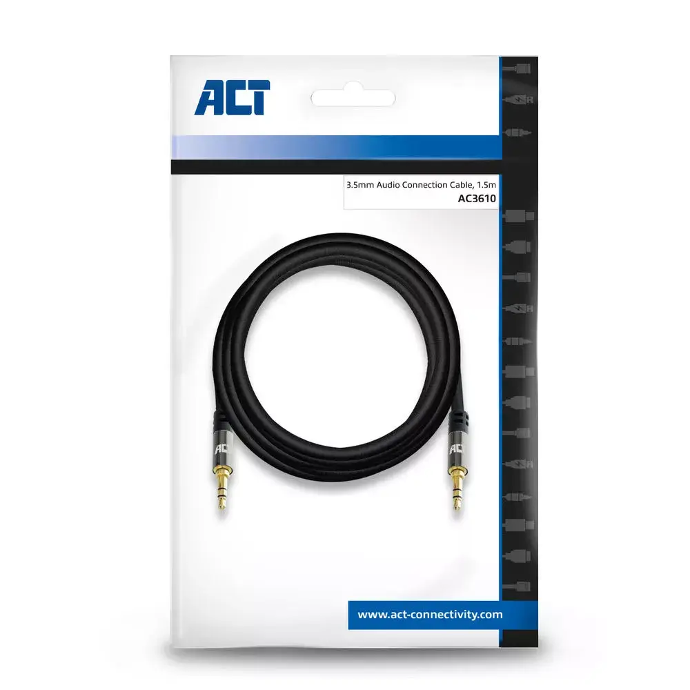 Stereoaudiokabelis ACT AC3610 1.5m Photo 2
