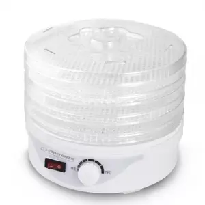 Pārtikas dehidrators Esperanza EKD003 250 W, 4 šķīvji, regulējams termostats, caurspīdīgi balts