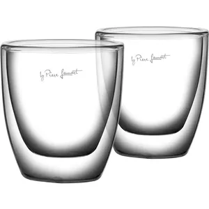 Glass coffee cups LAMART LT9009, borosilicate double-wall, 80 ml, set of 2