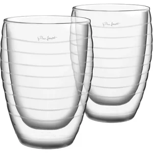 Glass set LAMART LT9013 — double borosilicate water glasses 370 ml, 2 pcs, transparent, 11.8 cm