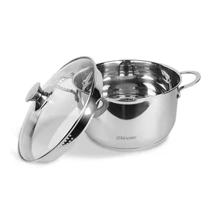 Ковш Maestro MR-3510-18, нержавеющая сталь, объём 2 л, диаметр 18 см, круглый