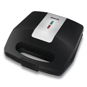 Сэндвичница SENCOR SSM 9410SS — 700 Вт, на 4 сэндвича, чёрно‑серебристая
