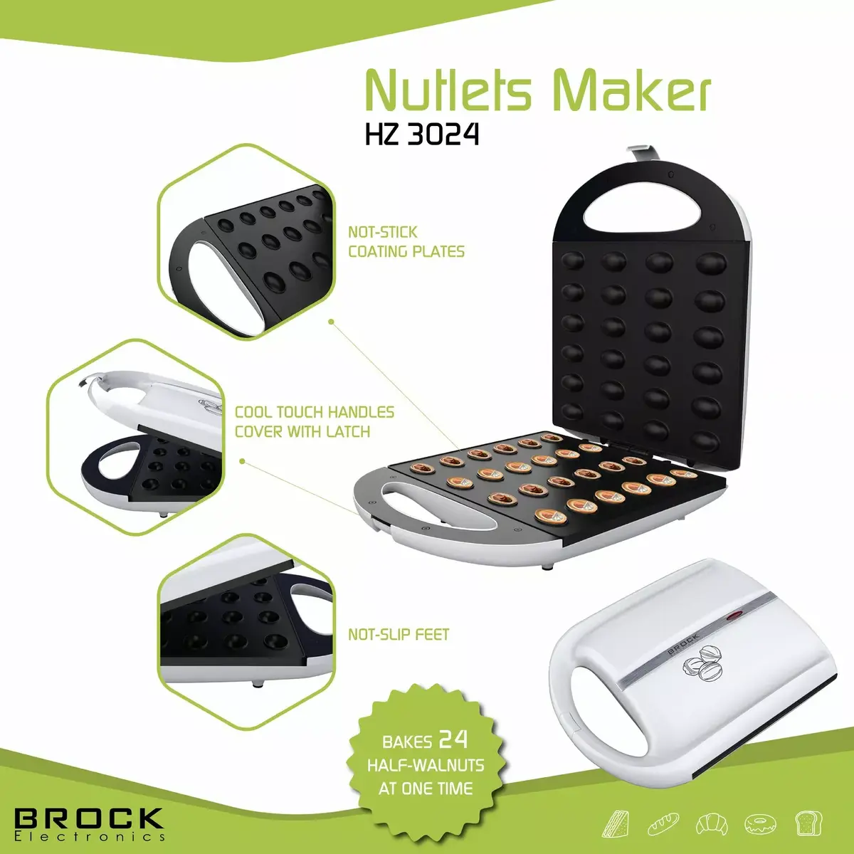 BROCK Nutlets Mold Maker HZ 3024 1400W Photo 11