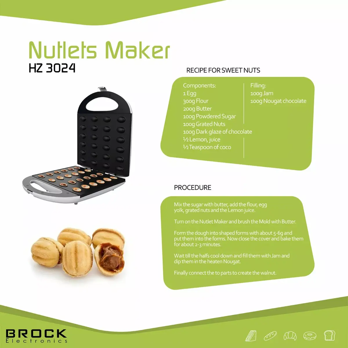 BROCK Nutlets Mold Maker HZ 3024 1400W Photo 12