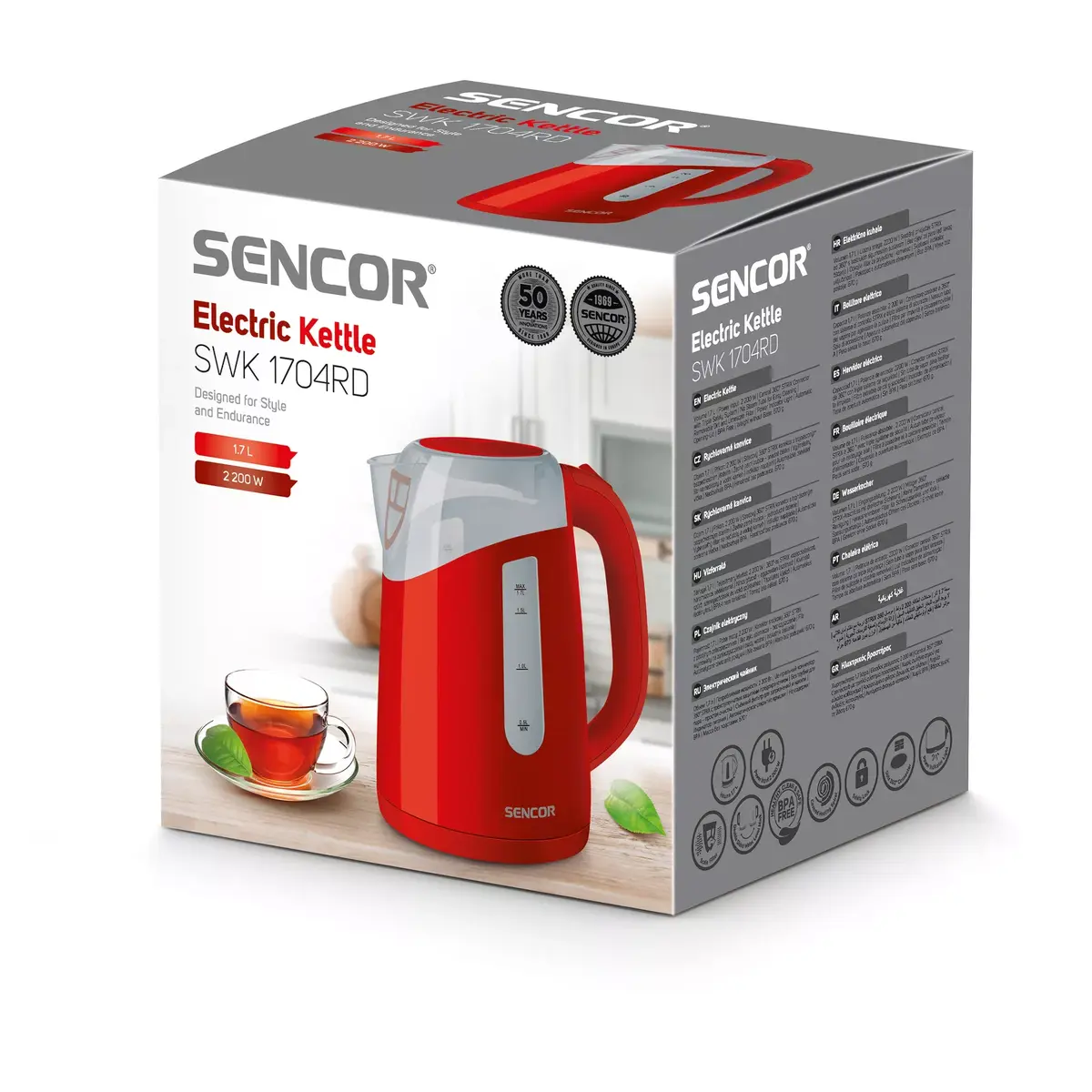 Elektriskais tējkanna SENCOR SWK1704RD 1,7 L 2200 W Photo 12